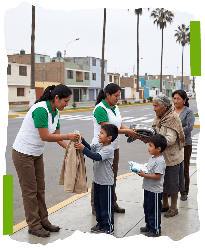 Beneficiados del programa de reciclaje